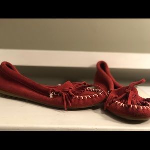 Never Worn Minnetonka Red Moccasin